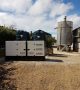 perkins generator on farm running a grain plant