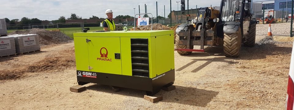 new generator at building site